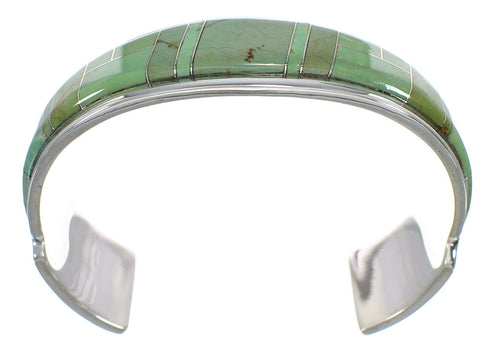 Sterling Silver Turquoise Inlay Southwest Cuff Bracelet VX60512